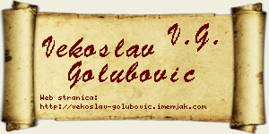Vekoslav Golubović vizit kartica